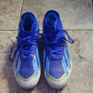 Adidas Blue and Gold Soccer Cleats